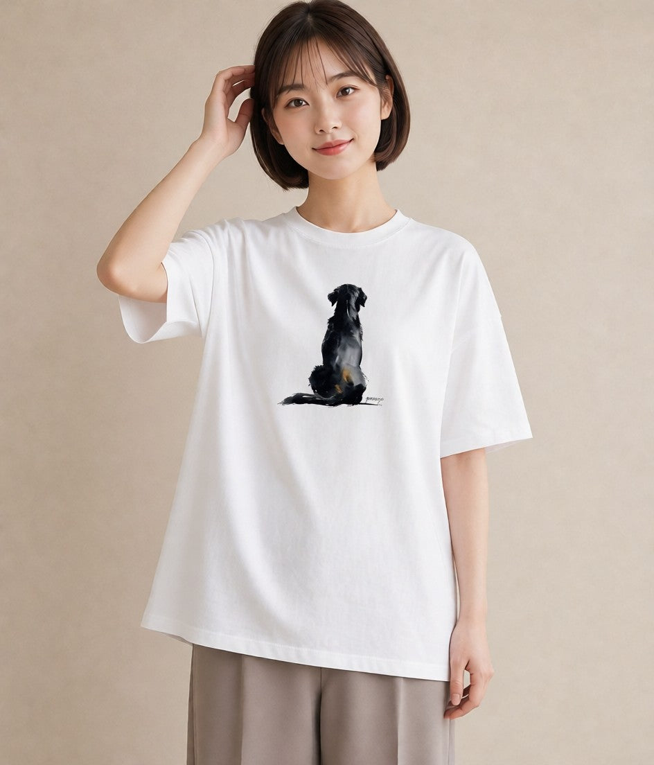 半袖Tシャツ レディース 保護犬 犬 いぬ イラスト 普段使い 秋コーデ おしゃれギフト 白T YMAZO