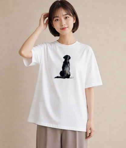 半袖Tシャツ レディース 保護犬 犬 いぬ イラスト 普段使い 秋コーデ おしゃれギフト 白T YMAZO