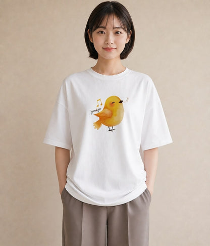 グラフィックTシャツ レディース マメルリハ ペット 動物 イラスト ユニーク お出かけ 普段着 白T YMAZO
