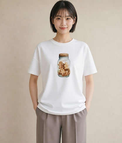デザインTシャツ レディース ミルク 食べ物 フード イラスト 手描き風 敬老の日 ホワイトデー 白T YMAZO