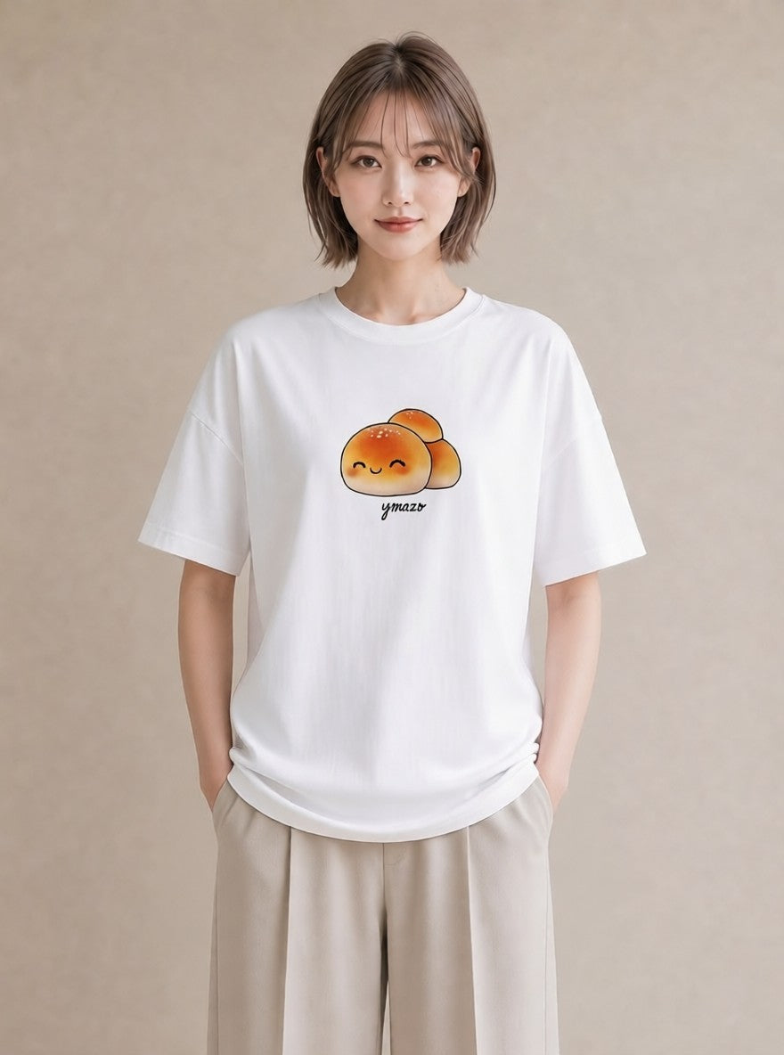 プリントTシャツ レディース ドーナツ 食べ物 フード イラスト シック ルームウェア ギフト 白T YMAZO