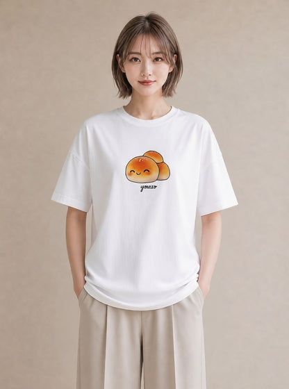 プリントTシャツ レディース ドーナツ 食べ物 フード イラスト シック ルームウェア ギフト 白T YMAZO