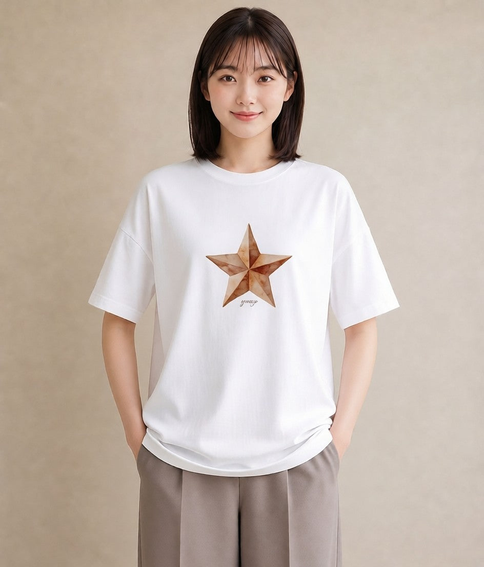 デザインTシャツ レディース 射手座 星空 宇宙 イラスト 可愛い 姉妹 送別ギフト 白T YMAZO