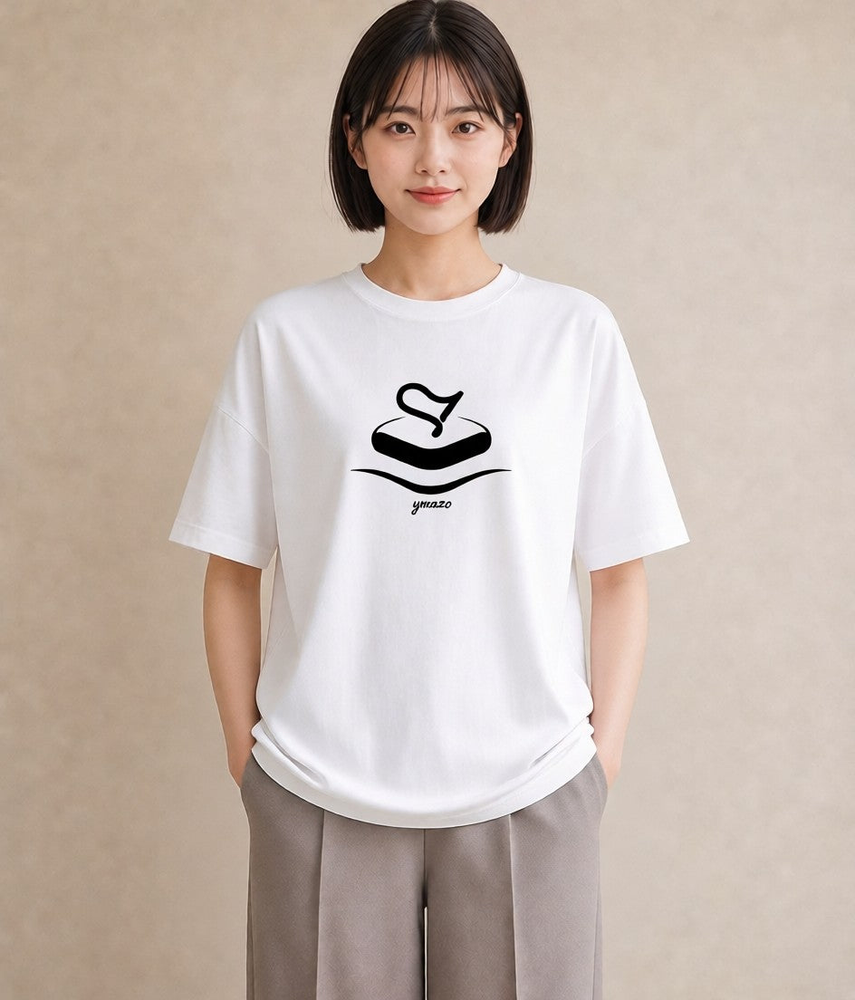 デザインTシャツ レディース スイーツ お菓子 デザート イラスト 北欧風 在宅 公園 白T YMAZO