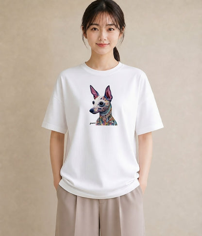 半袖Tシャツ レディース チワワ 犬 いぬ イラスト 可愛い 敬老の日 ホワイトデー 白T YMAZO
