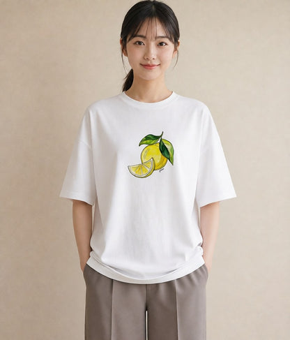 プリントTシャツ レディース アボカド 食べ物 フード イラスト 水彩風 在宅 公園 白T YMAZO