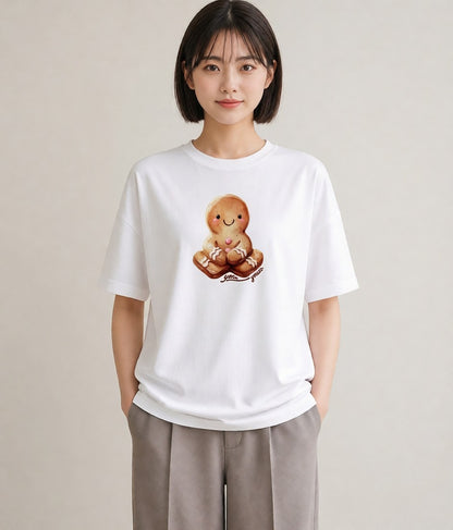 グラフィックTシャツ レディース クッキー 食べ物 フード イラスト ユニーク おしゃれギフト 社会人 白T YMAZO