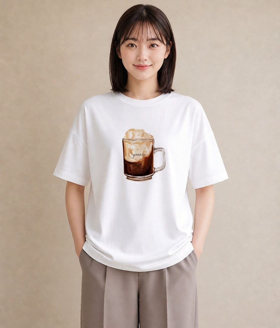 Tシャツ レディース クリームソーダ 食べ物 フード イラスト ゆるコーデ 休日 ペアコーデ 白T YMAZO