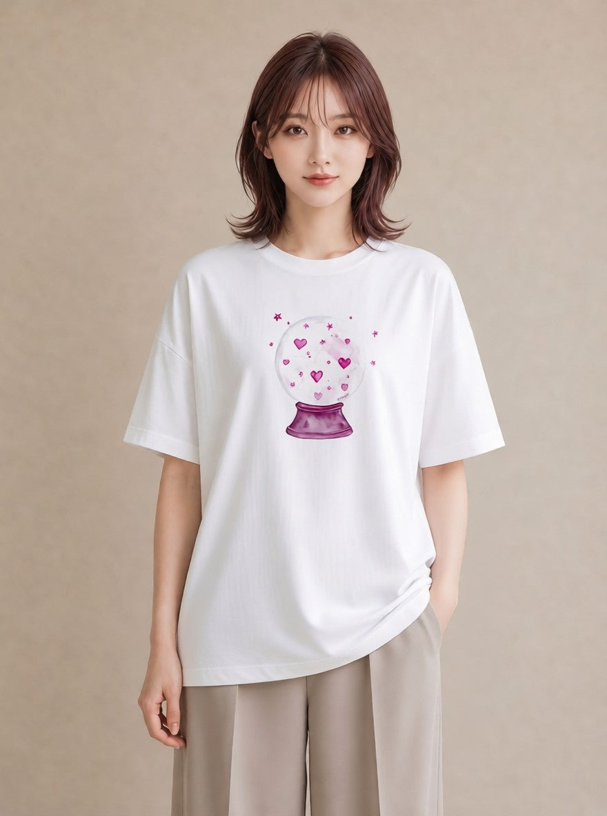 プリントTシャツ レディース 双子座 星空 宇宙 イラスト ラフ 姉妹 送別ギフト 白T YMAZO