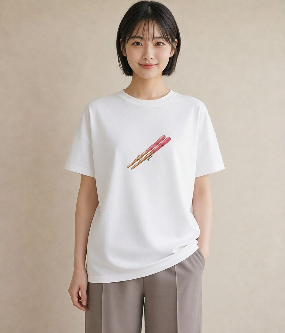 グラフィックTシャツ レディース だんご 食べ物 フード イラスト 20代 カジュアルコーデ 白T YMAZO