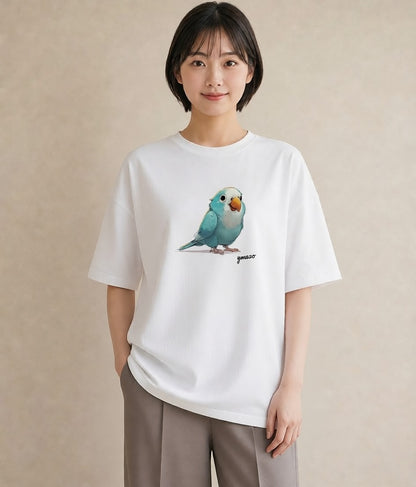 半袖Tシャツ レディース オカメインコ ペット 動物 イラスト モード 部屋着 女性向けギフト 白T YMAZO