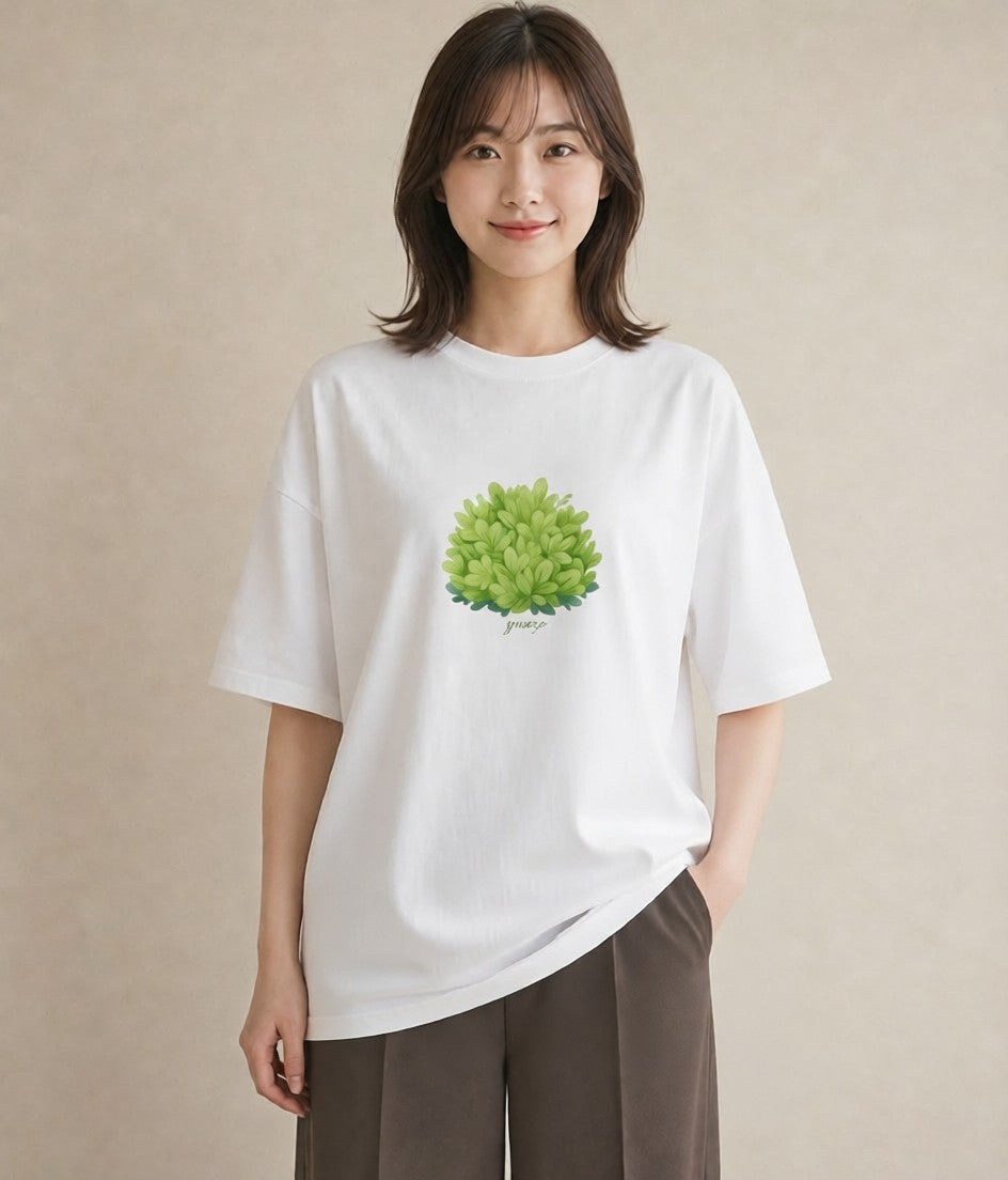 デザインTシャツ レディース つる 植物 ボタニカル イラスト 抜け感 姉妹 送別ギフト 白T YMAZO