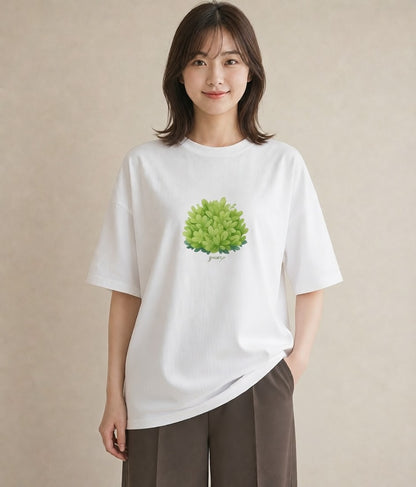 デザインTシャツ レディース つる 植物 ボタニカル イラスト 抜け感 姉妹 送別ギフト 白T YMAZO