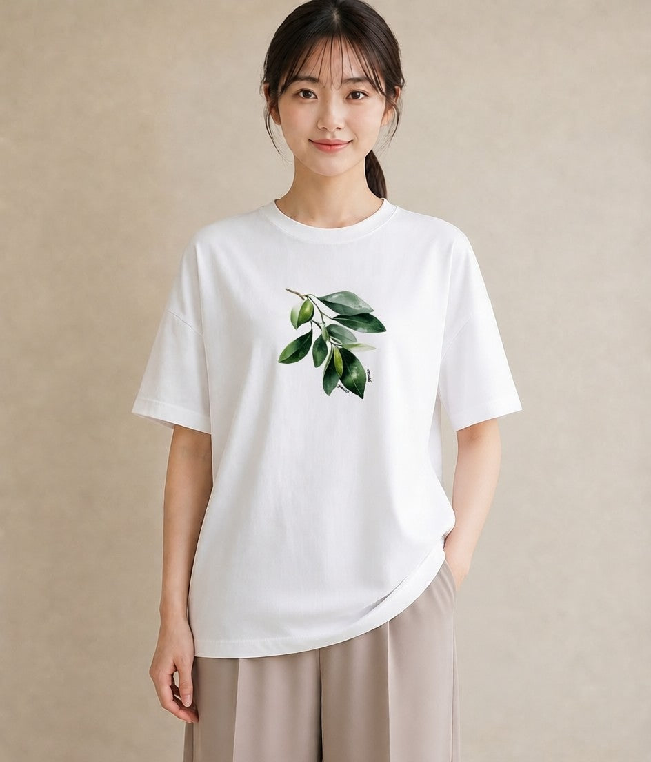 グラフィックTシャツ レディース アボカド 食べ物 フード イラスト シンプル 通勤 在宅 白T YMAZO