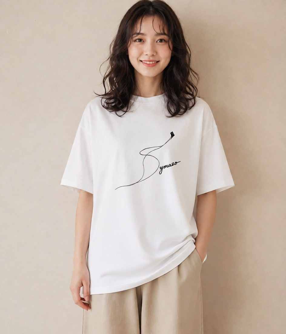 デザインTシャツ レディース 折り鶴 折り紙 ナチュラル アンティーク イラスト 普段使い 通学 誕生日プレゼント 白T YMAZO