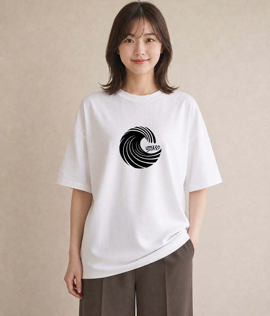半袖Tシャツ レディース 海 リゾート 夏 イラスト フェミニン カフェ巡り 女子会 白T YMAZO