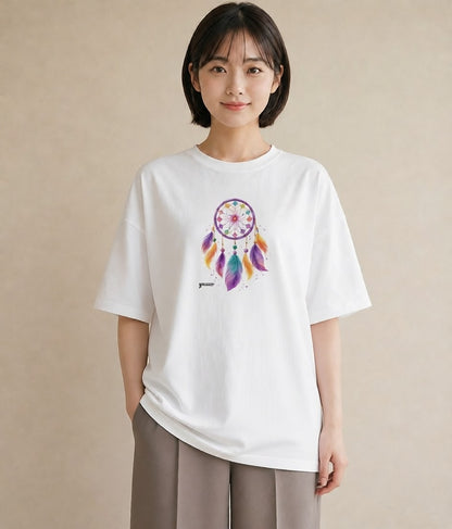 グラフィックTシャツ レディース 風鈴 ガラス 夏 ナチュラル アンティーク イラスト 誕生日プレゼント 綿100 白T YMAZO
