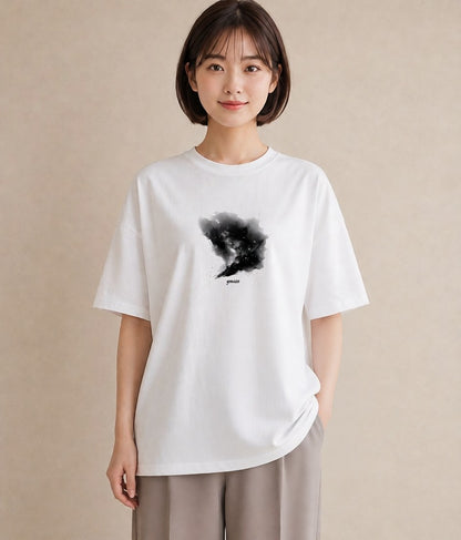 半袖Tシャツ レディース 牡牛座 星空 宇宙 イラスト シック 20代 カジュアルコーデ 白T YMAZO
