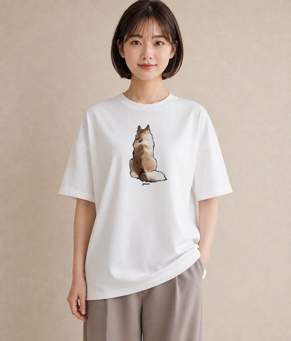 グラフィックTシャツ レディース 猫 ねこ イラスト ヴィンテージ風 休日 ペアコーデ 白T YMAZO