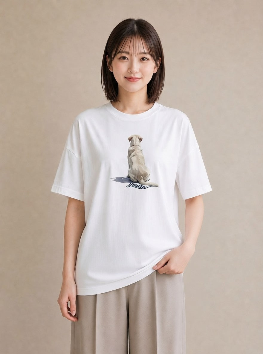 Tシャツ レディース ラブラドールレトリバー 犬 いぬ イラスト 淡色 デート 帰省 白T YMAZO