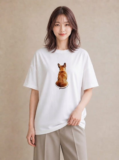 グラフィックTシャツ レディース アビシニアン 猫 ねこ イラスト きれいめ お揃い 親子 白T YMAZO