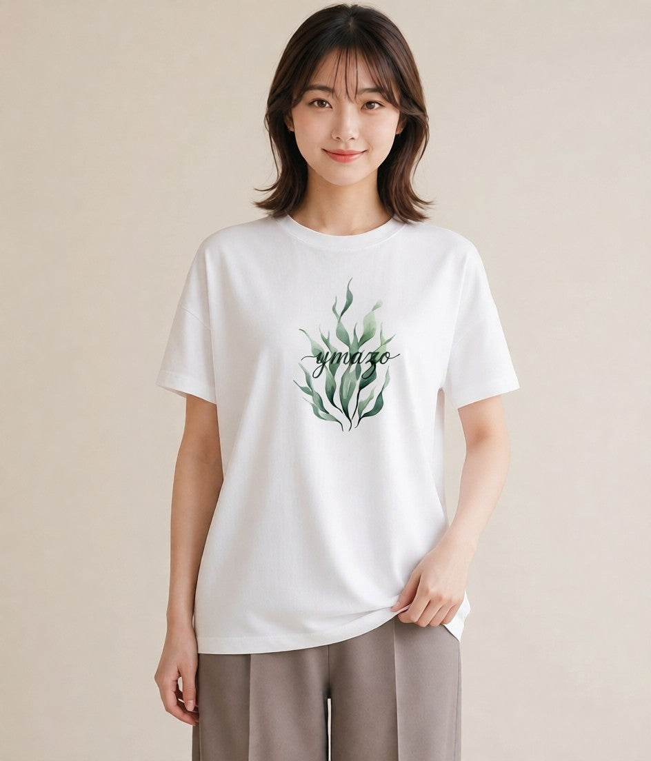 プリントTシャツ レディース サンゴ 海の生き物 海 イラスト 淡色 秋コーデ おしゃれギフト 白T YMAZO