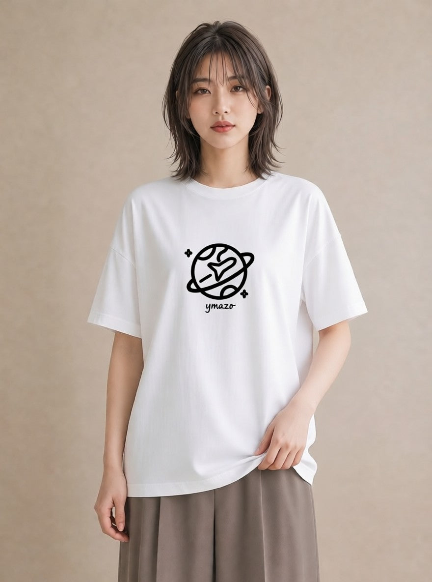 プリントTシャツ レディース 旅 トラベル スタンプ イラスト きれいめ 夏コーデ 通学 白T YMAZO