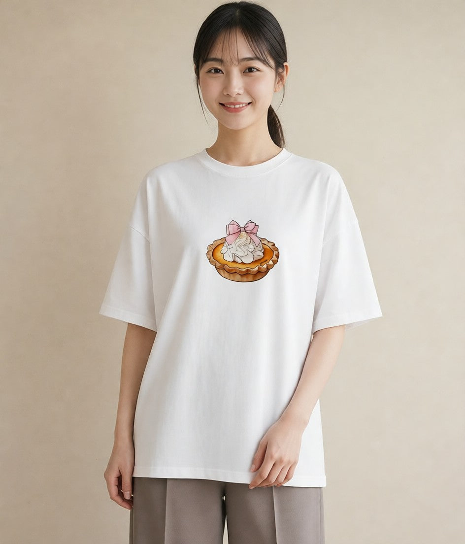 Tシャツ レディース マフィン 食べ物 フード イラスト ボタニカル クリスマス 旅行 白T YMAZO