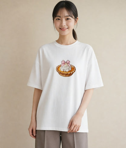 Tシャツ レディース マフィン 食べ物 フード イラスト ボタニカル クリスマス 旅行 白T YMAZO