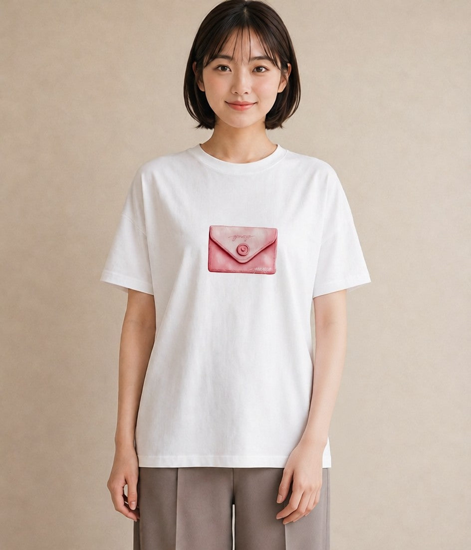 プリントTシャツ レディース 封蝋 手紙 アンティーク ナチュラル イラスト 淡色 おしゃれギフト 社会人 白T YMAZO