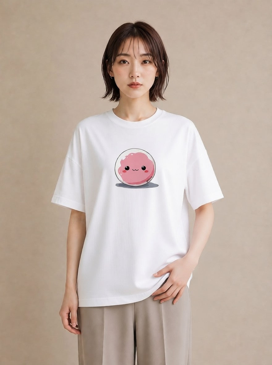 Tシャツ レディース だんご 食べ物 フード イラスト お洒落 夏コーデ 通学 白T YMAZO