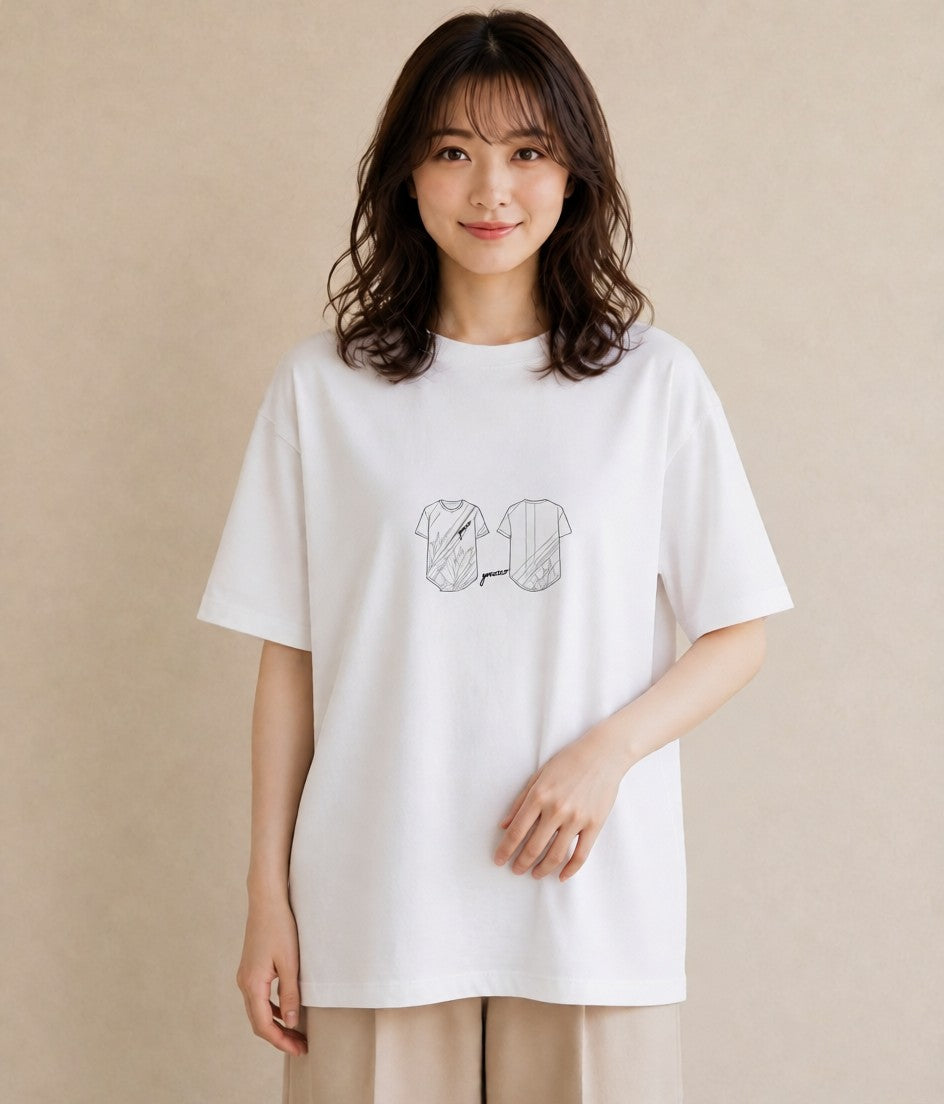 デザインTシャツ レディース レースハンカチ レース ハンカチ ナチュラル アンティーク イラスト ガーリー 綿100 デート 白T YMAZO
