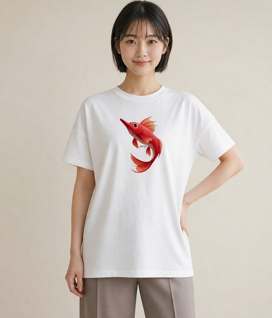 グラフィックTシャツ レディース ベタ ペット 動物 イラスト ボタニカル 女子会 お揃い 白T YMAZO
