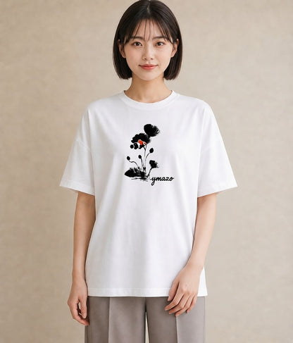 プリントTシャツ レディース 風鈴 ガラス 夏 ナチュラル アンティーク イラスト ゆるかわ 旅行用 海 白T YMAZO