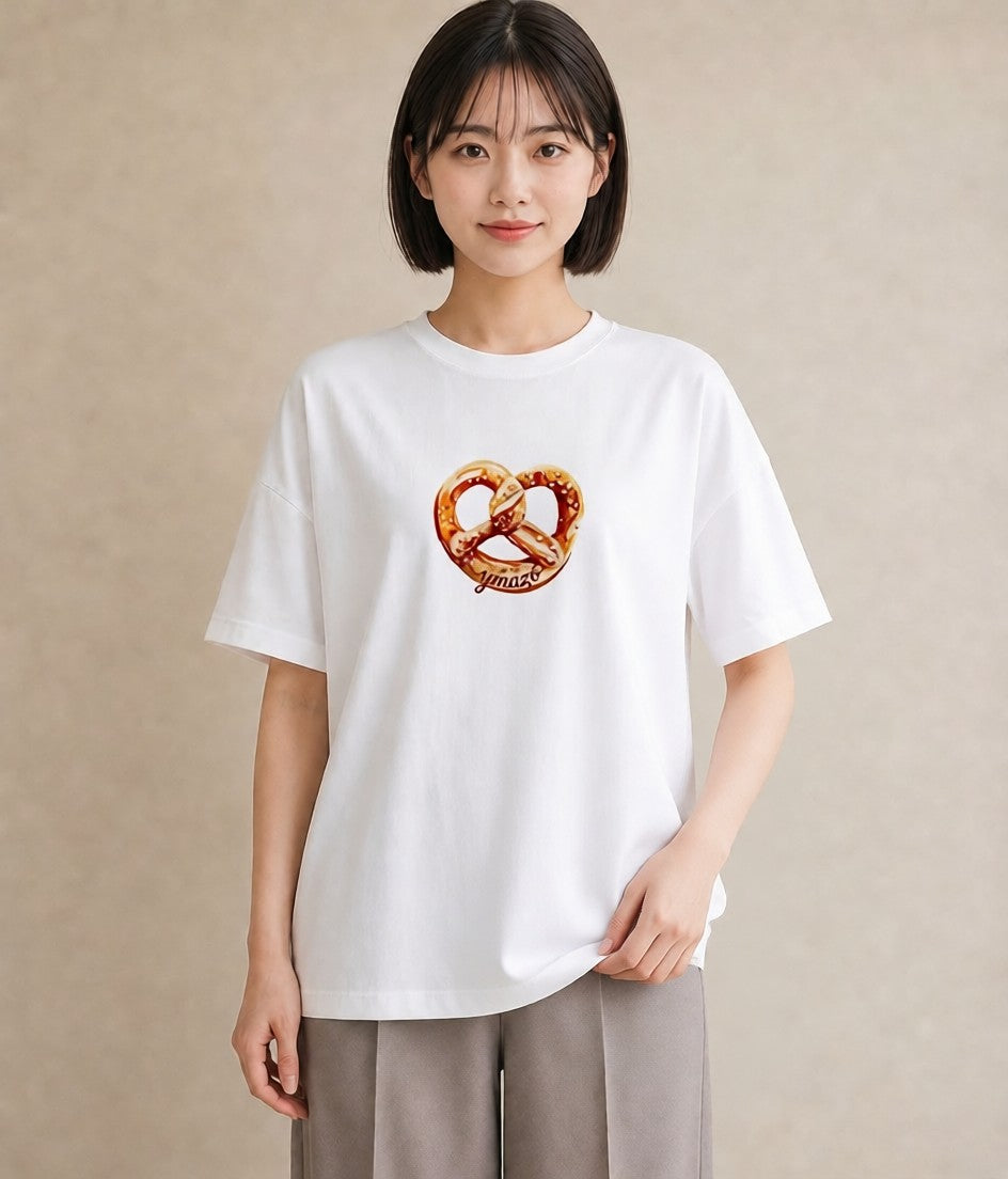デザインTシャツ レディース ドーナツ 食べ物 フード イラスト ガーリー ミセス 春コーデ 白T YMAZO