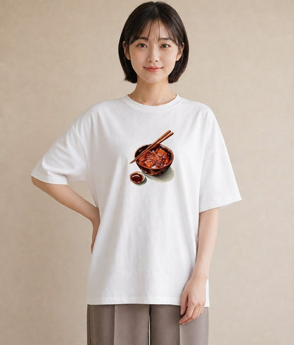 グラフィックTシャツ レディース お寿司 食べ物 フード イラスト 休日コーデ ビーチ デイリーウェア 白T YMAZO