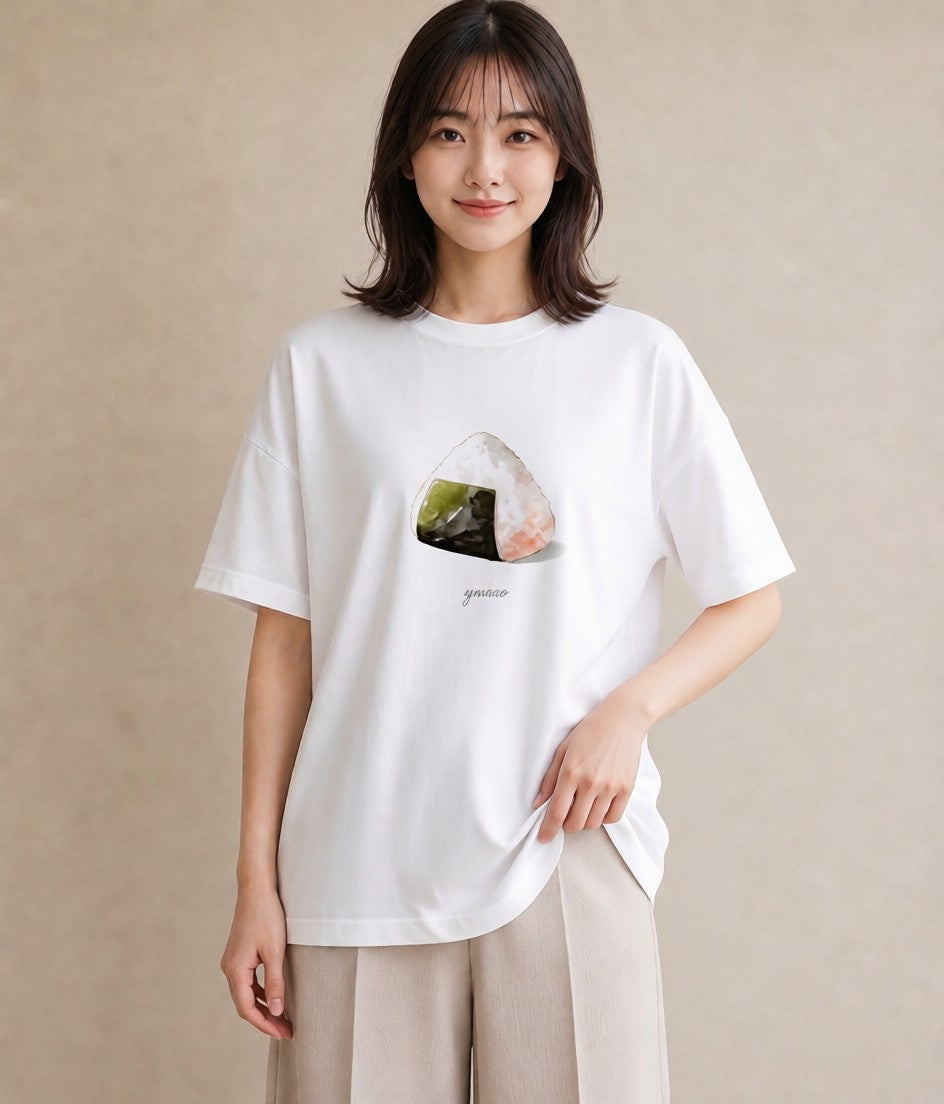グラフィックTシャツ レディース どら焼き 食べ物 フード イラスト 普段使い 親子 20代 白T YMAZO