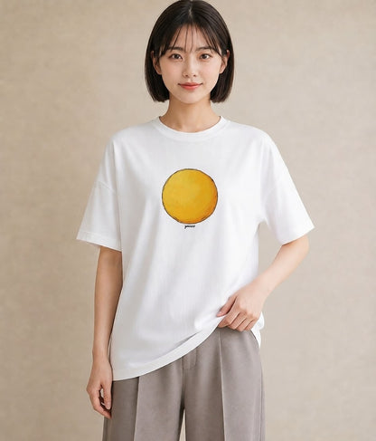 デザインTシャツ レディース 太陽 星空 宇宙 イラスト シンプル 通勤 在宅 白T YMAZO