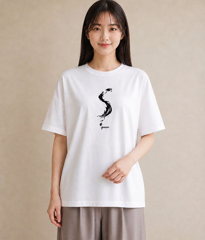 半袖Tシャツ レディース 紙の船 水辺 ナチュラル アンティーク イラスト フェミニン 秋コーデ おしゃれギフト 白T YMAZO