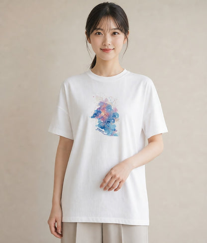 Tシャツ レディース 双子座 星空 宇宙 イラスト お洒落 夏コーデ 通学 白T YMAZO