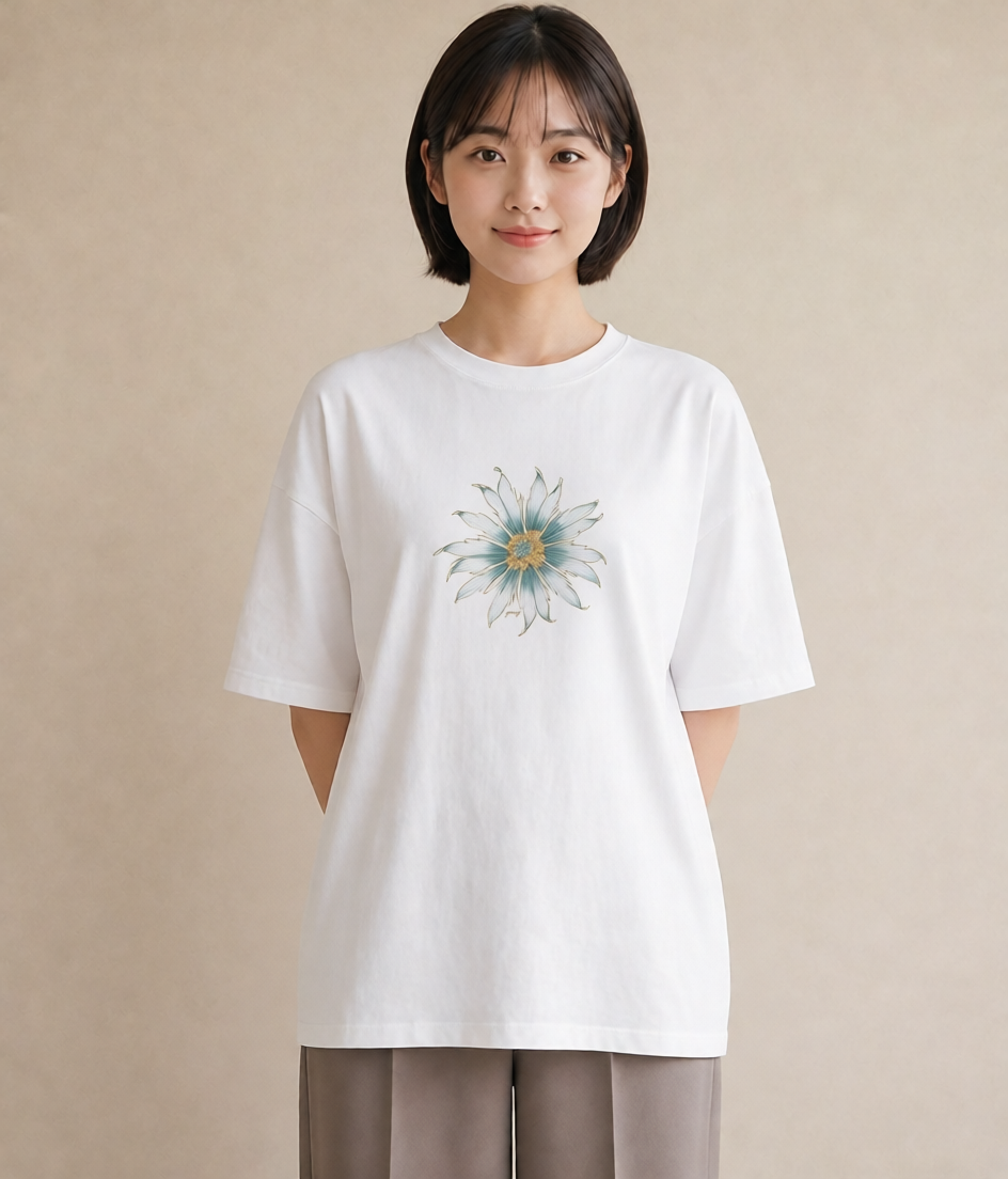 グラフィックTシャツ レディース ゆり 百合 花 花柄 イラスト シンプル お揃い 親子 白T YMAZO