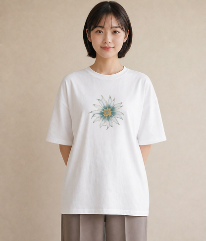 グラフィックTシャツ レディース ゆり 百合 花 花柄 イラスト シンプル お揃い 親子 白T YMAZO