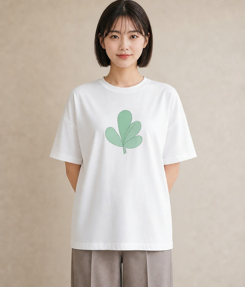 デザインTシャツ レディース 観葉植物 植物 ボタニカル イラスト 個性的 帰省 ラフ 白T YMAZO