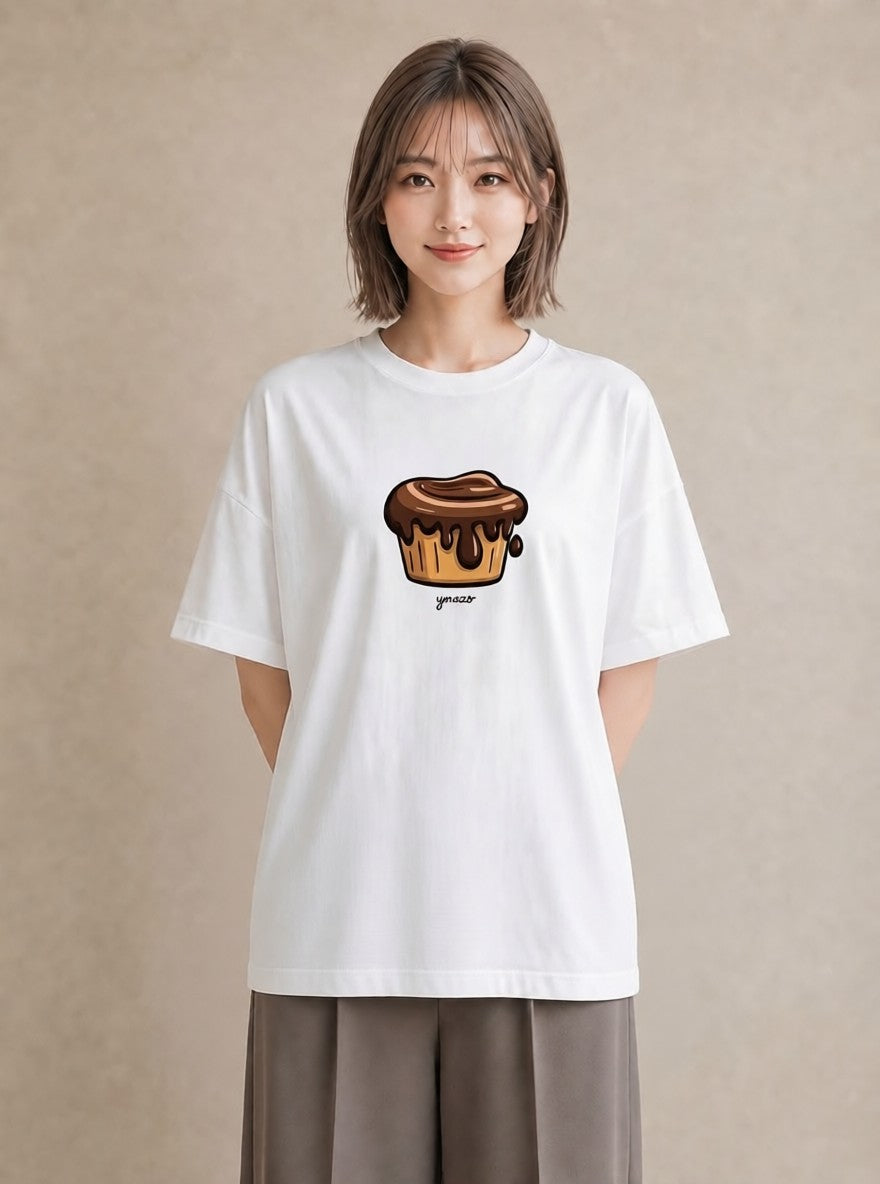 グラフィックTシャツ レディース スイーツ お菓子 デザート イラスト シンプル ビーチ デイリーウェア 白T YMAZO