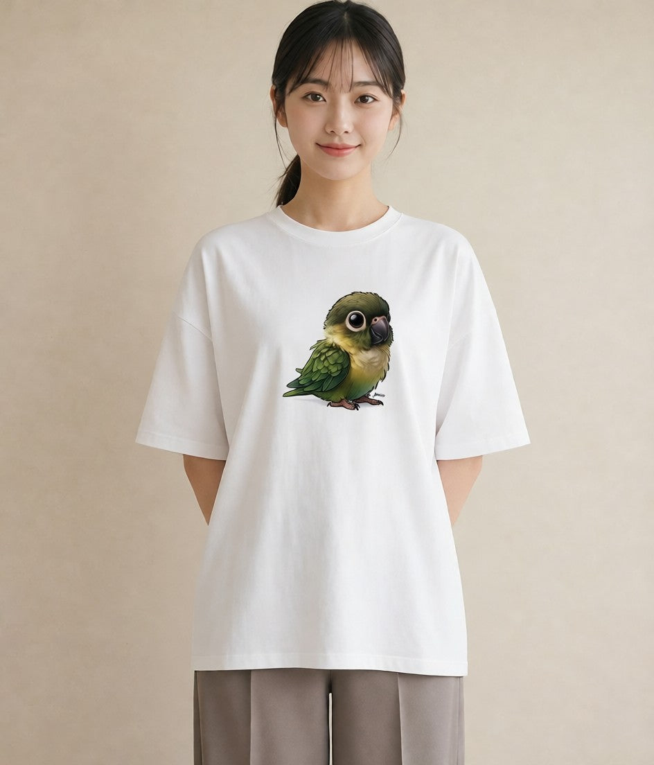 グラフィックTシャツ レディース コザクラインコ ペット 動物 イラスト きれいめ 旅行 母娘コーデ 白T YMAZO