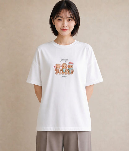 Tシャツ レディース クッキー 食べ物 フード イラスト お洒落 買い物 夏コーデ 白T YMAZO