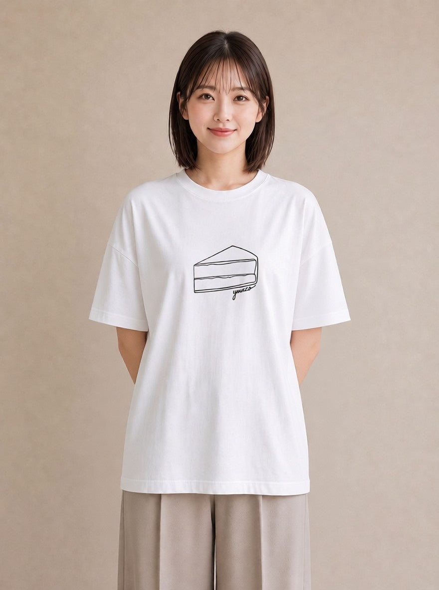 半袖Tシャツ レディース スイーツ お菓子 デザート イラスト レトロ デート 帰省 白T YMAZO