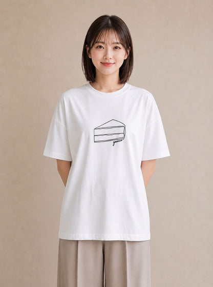 半袖Tシャツ レディース スイーツ お菓子 デザート イラスト レトロ デート 帰省 白T YMAZO