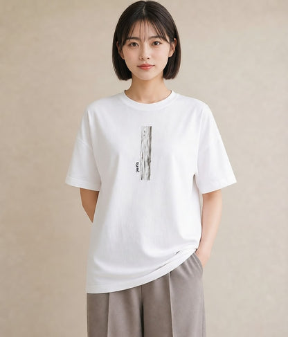 Tシャツ レディース 桟橋 水辺 波止場 ナチュラル アンティーク イラスト カジュアル 週末コーデ 敬老の日 白T YMAZO
