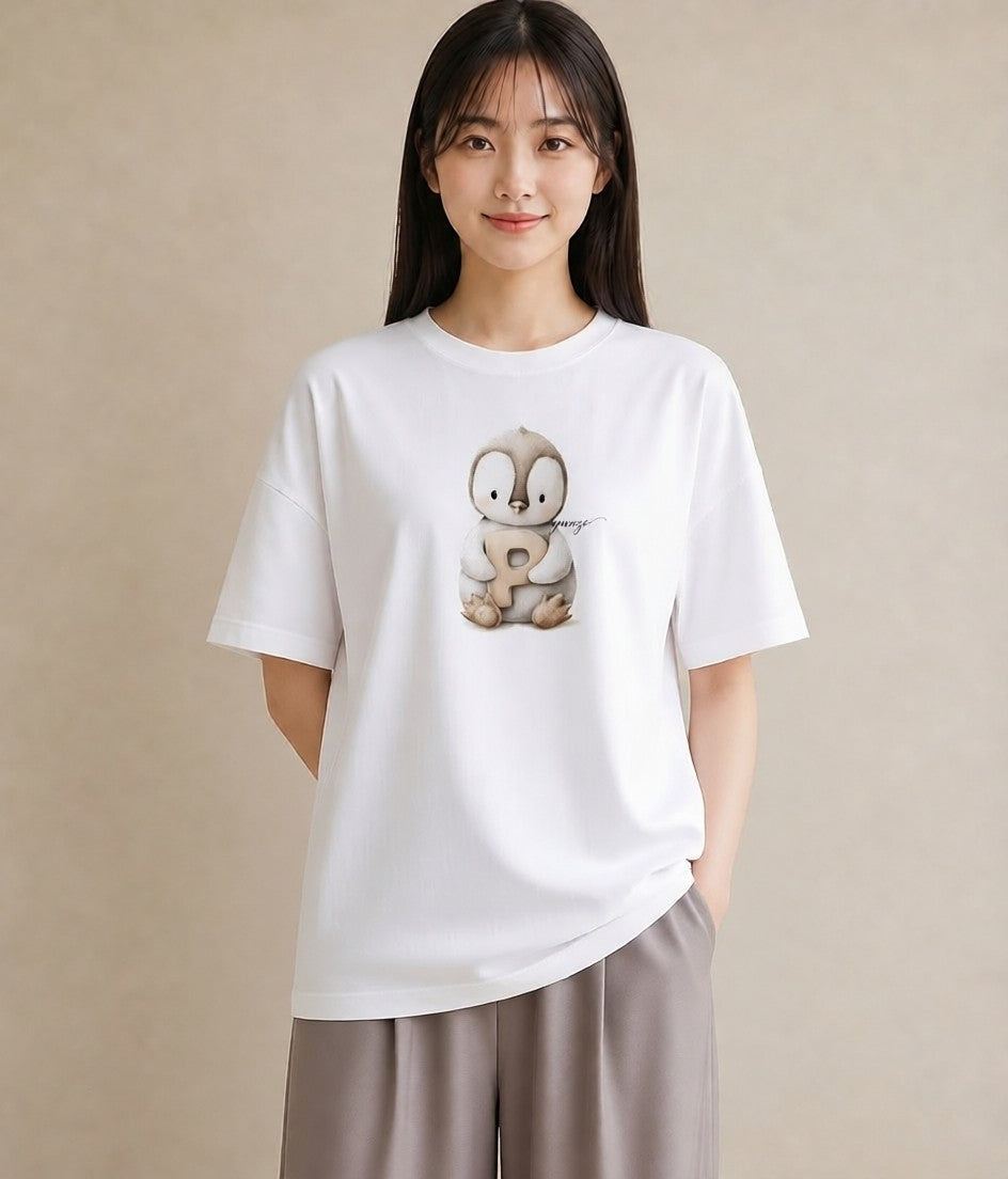 半袖Tシャツ レディース 白文鳥 ペット 動物 イラスト ガーリー 母の日 ビーチ 白T YMAZO